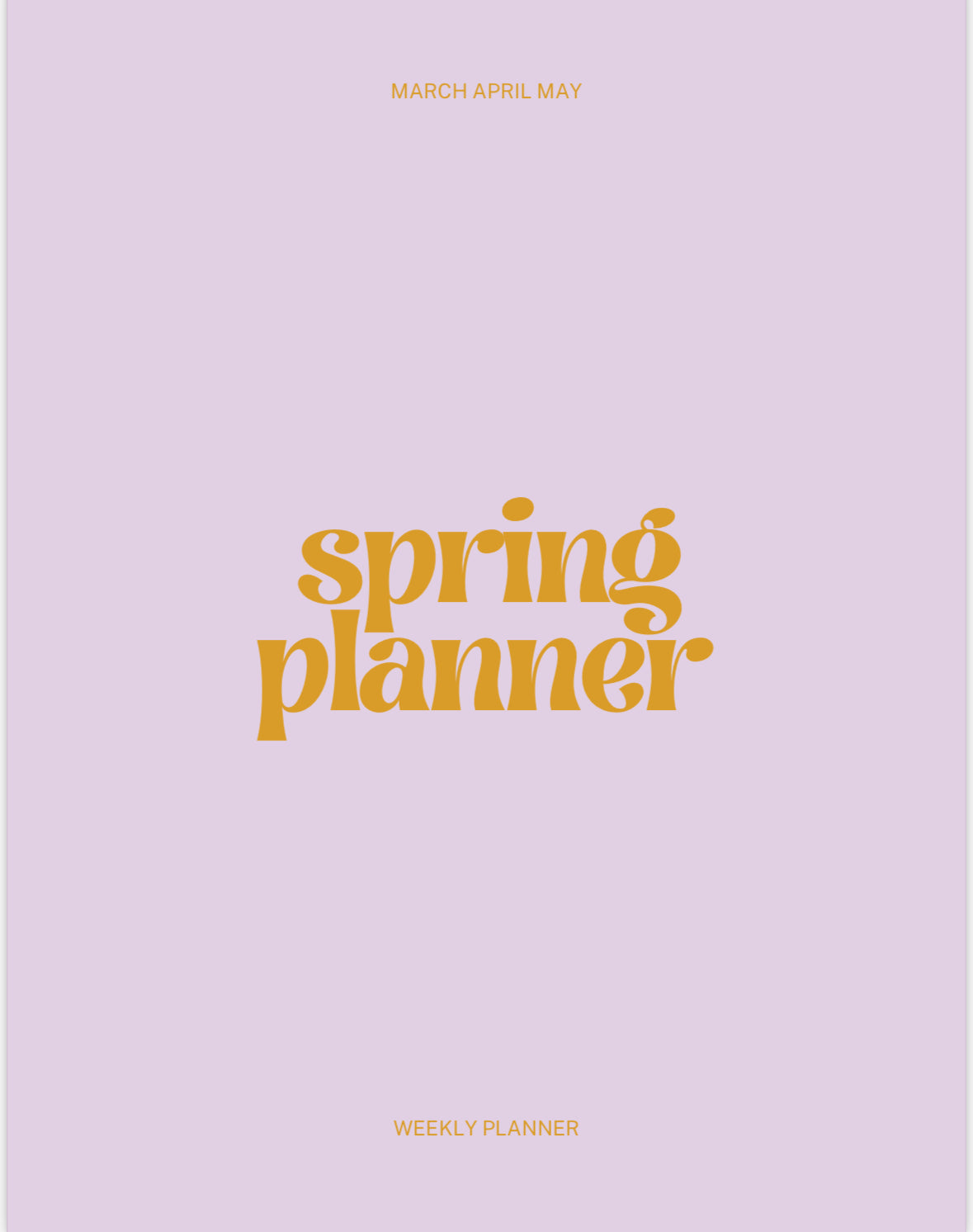 Spring Weekly Planner