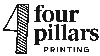 four pillars printing logo hand-drawn
